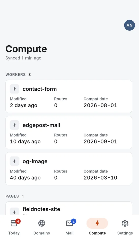 Android: Workers, Pages and registered domains.